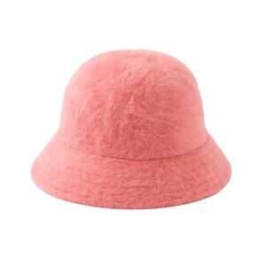Aerie Pink Fur Rabbit Hair Bucket Hat Small NWOT